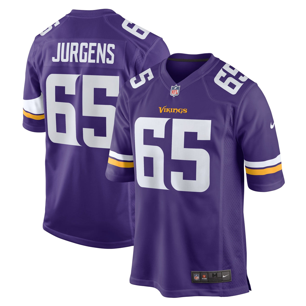 Michael Jurgens Minnesota Vikings Nike Game Jersey -  Purple