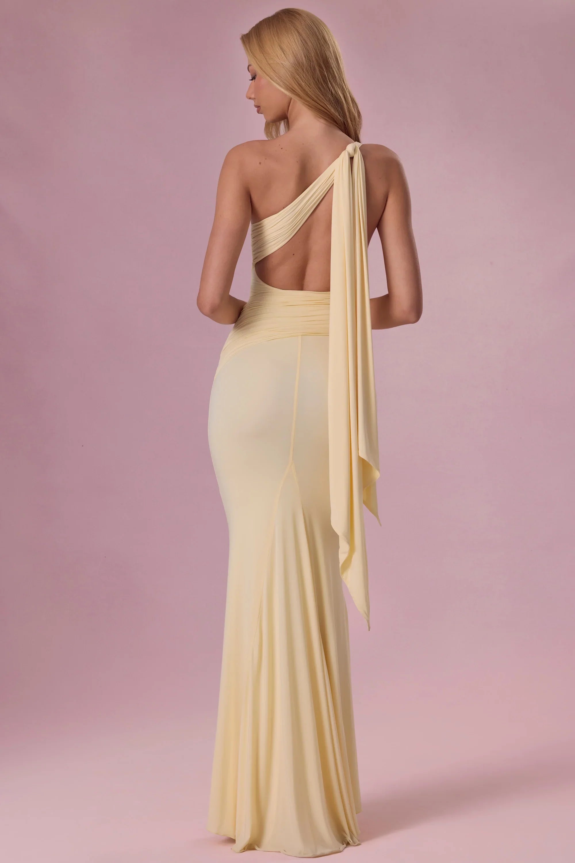 Jersey Bridesmaid Dress in Butter Yellow