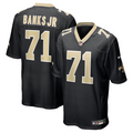 Men's New Orleans Saints Kelvin Banks Jr. Nike Black 2025 NFL Draft First Round Pick Game Jersey