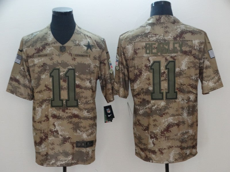 Men's Dallas Cowboys Cole Beasley #11 Camouflage Game Jersey1