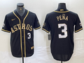 Men's Houston Astros Jeremy Pena #3 Black Replica Player Jersey
