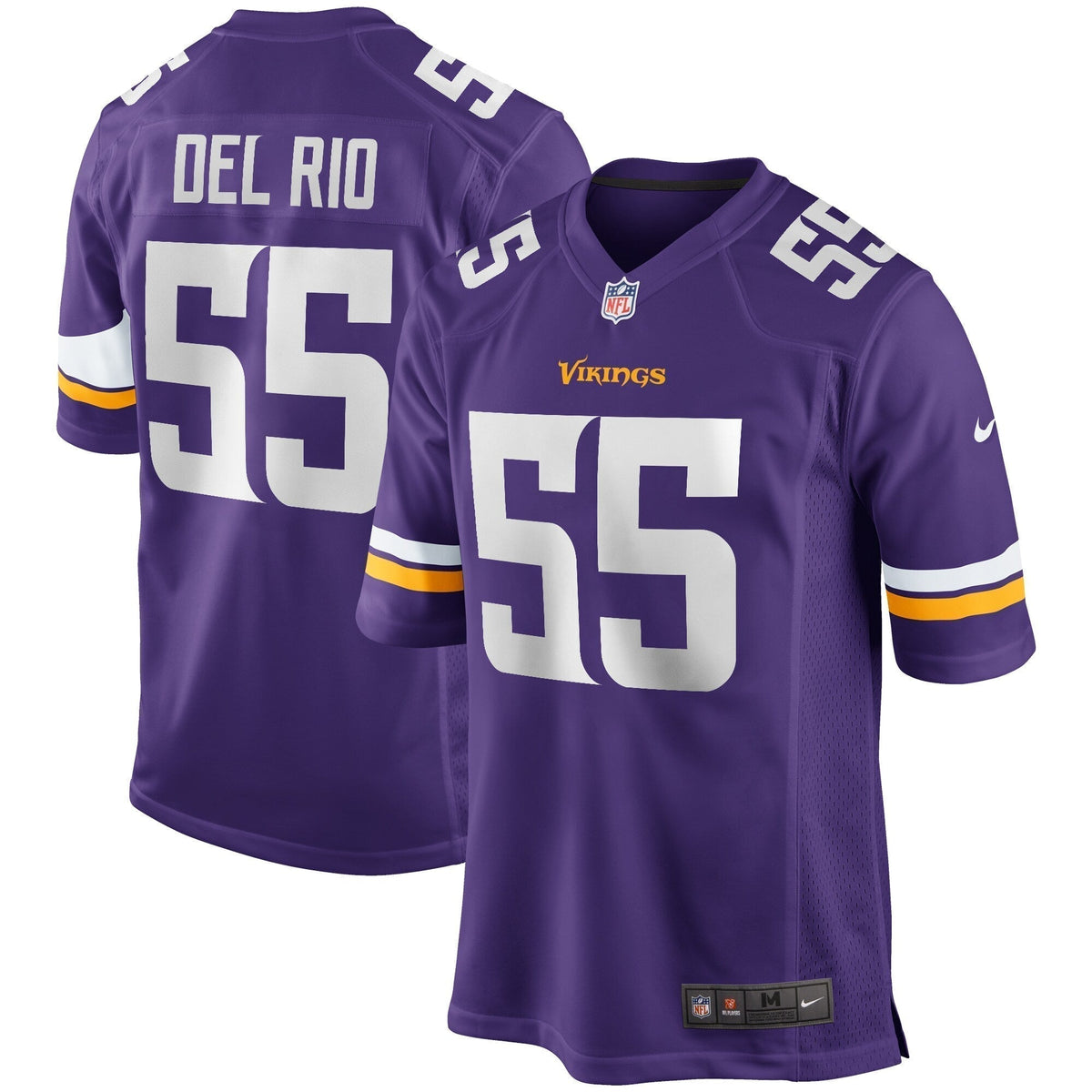 Jack Del Rio Minnesota Vikings Nike Game Retired   Jersey - Purple