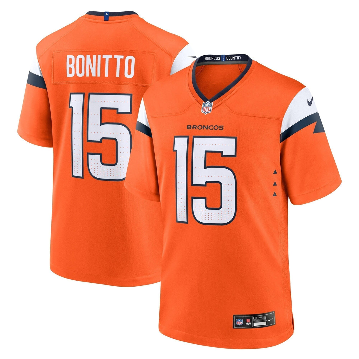 Nik Bonitto Denver Broncos Nike Team Game Jersey -  Orange