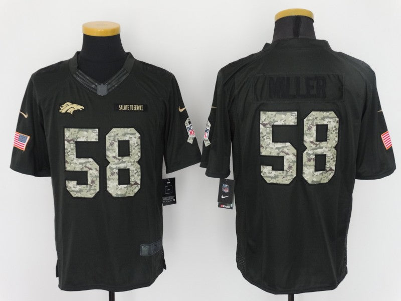 Men's Denver Broncos Von Miller #58 Black Authentic Game Jersey1