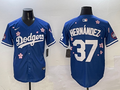 Men's Los Angeles Dodgers Teoscar Hernandez #37 Royal Player Game Jersey