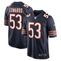 TJ Edwards Chicago Bears Nike Game   Jersey - Navy
