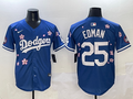 Men's Los Angeles Dodgers Tommy Edman #25 Royal Player Jersey