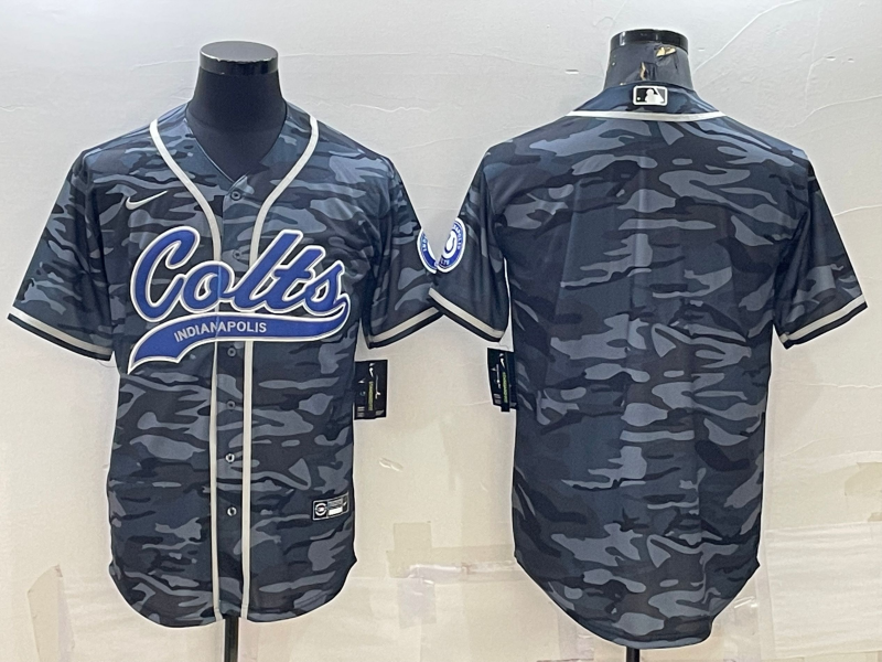 Men's Indianapolis Colts Grey Camouflage Blank Jersey1