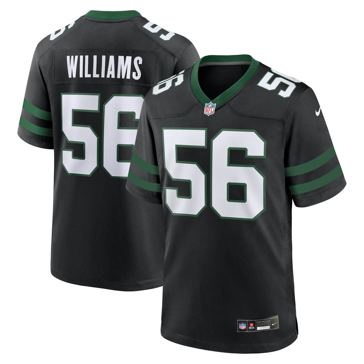 Quincy Williams New York Jets Nike Alternate Game Jersey - Legacy Black