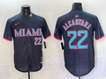 Men's Miami Marlins Sandy Alcantara #22 Black 2025 City Connect Limited Jersey