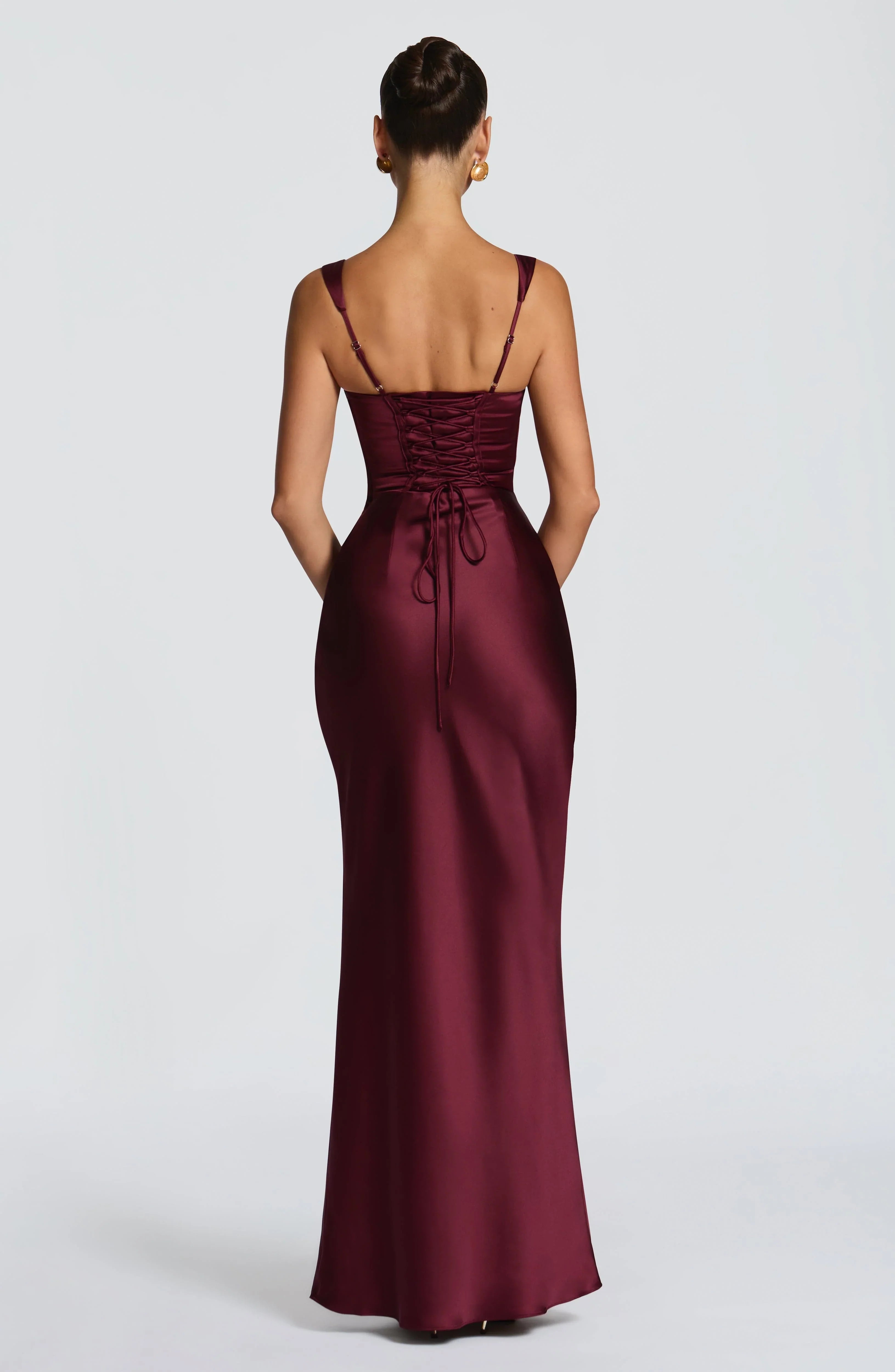 Calanthe Maxi Dress - Cherry Lacquer