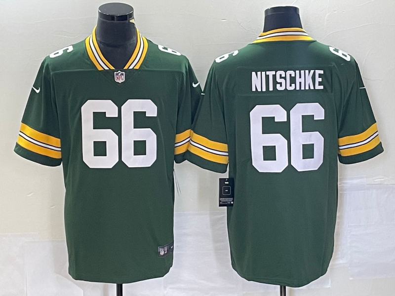 Men's Green Bay Packers Ray Nitschke #66 Green Game Jersey1