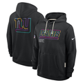 Men's New York Giants Nike Black 2025 NFL Crucial Catch Sideline Standard Issue Dri-FIT Hoodie