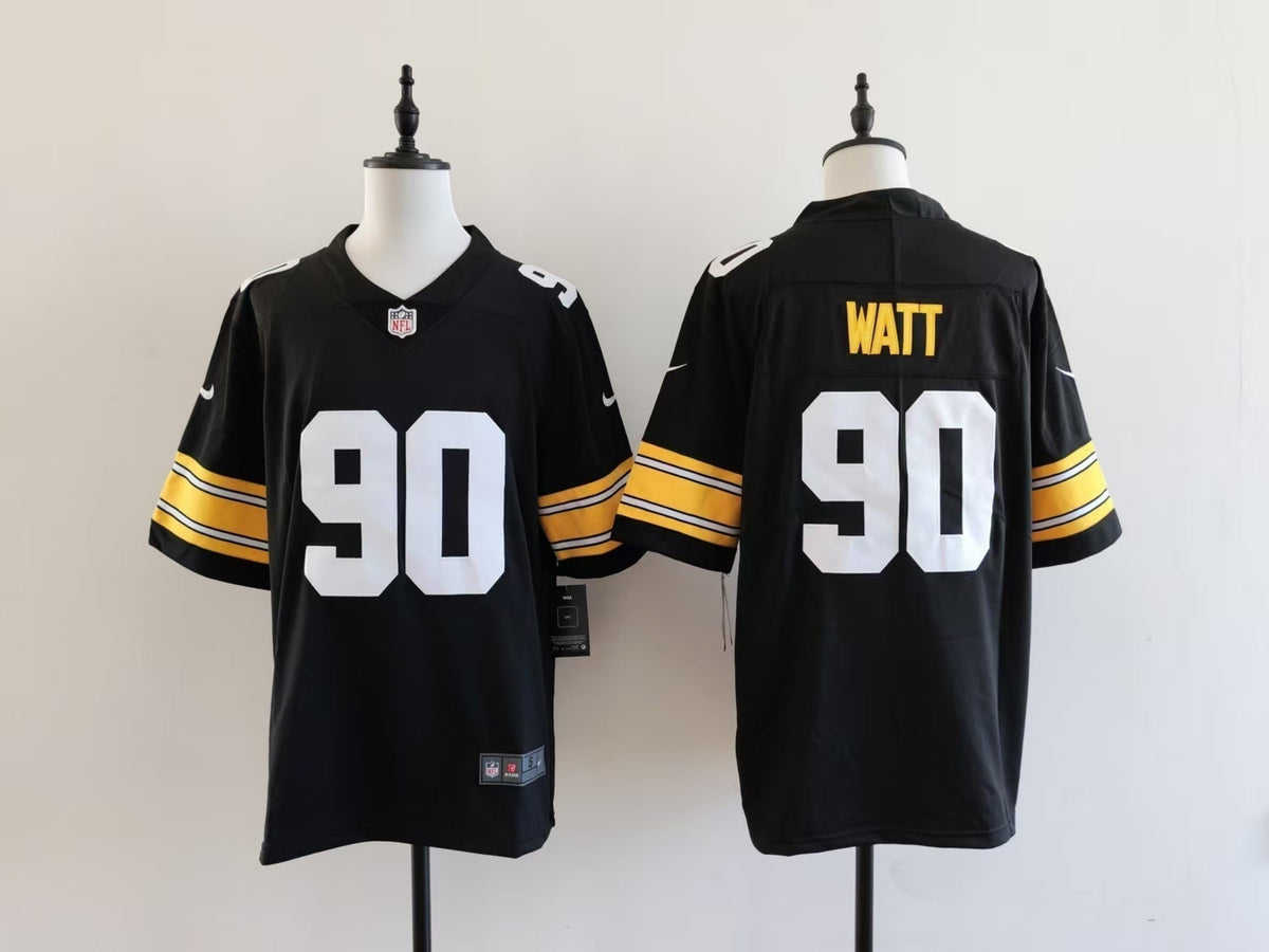 Men's Pittsburgh Steelers T.J. Watt Nike Jersey -  Black -No team logo
