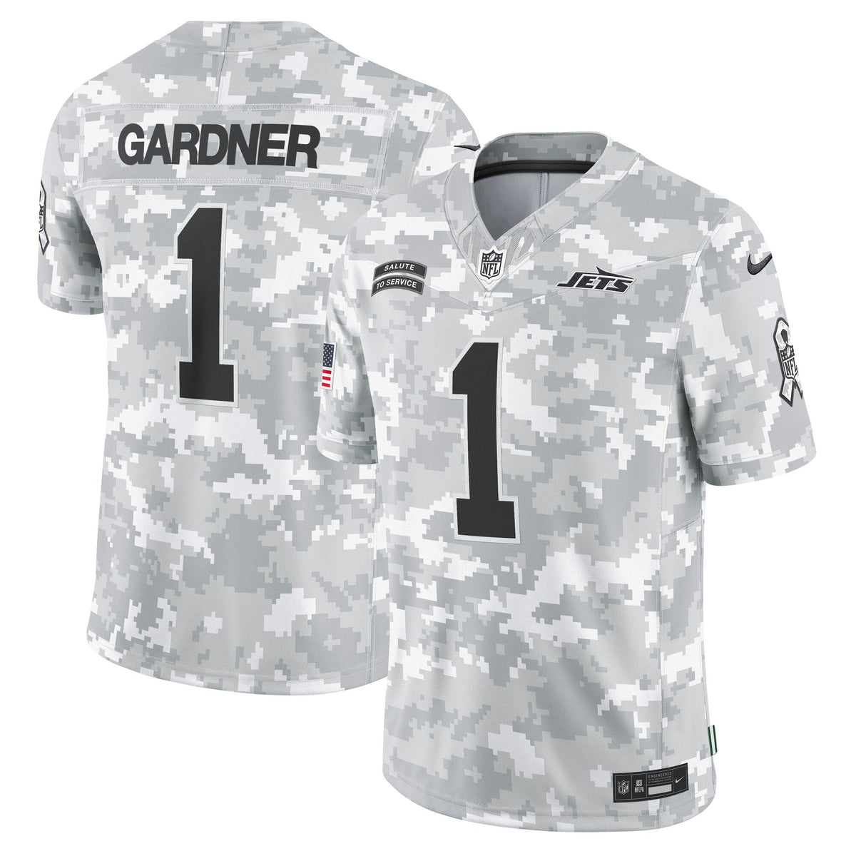 Sauce Gardner New York Jets Nike 2024 Salute to Service Limited Jersey - Arctic Camo