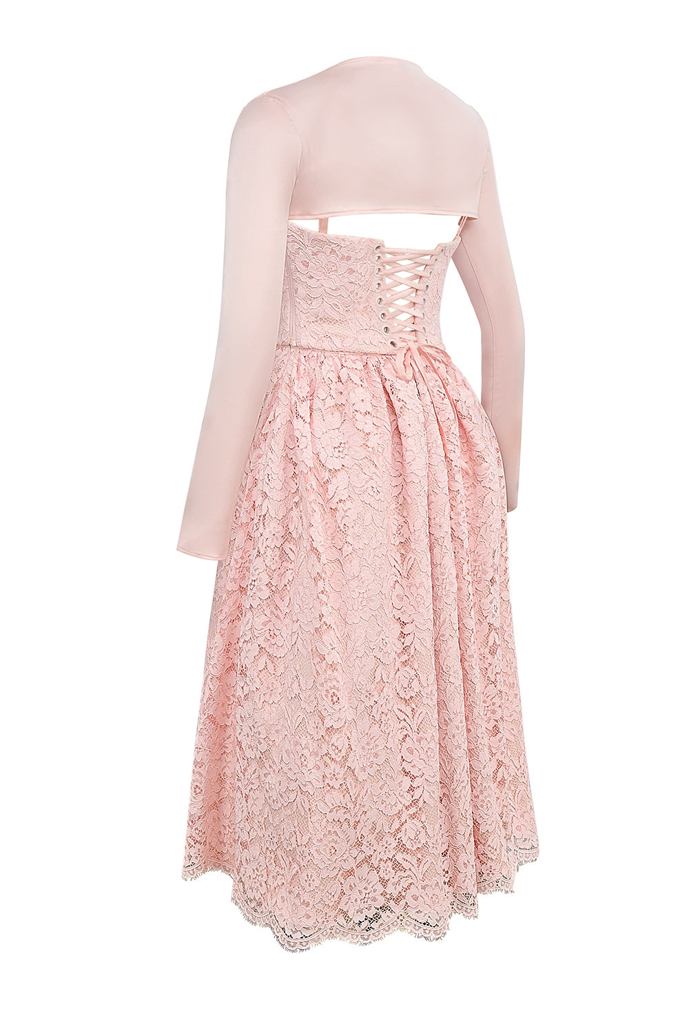 ballerina pink lace corset, skirt and bolero - sale
