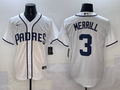 Men's San Diego Padres Jackson Merrill #3 White Player Game Jersey