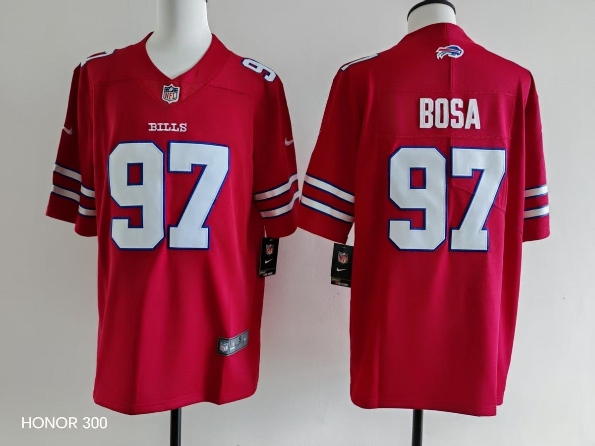 Men's Buffalo Bills Nick Bosa Jersey-Red