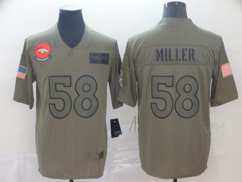 Men's Denver Broncos Von Miller #58 Brown Game Jersey1