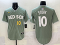 Men's Boston Red Sox Trevor Story #10 Gray 2025 City Connect Limited Player Jersey