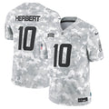 Justin Herbert Los Angeles Chargers Nike 2024 Salute to Service Limited Jersey - Arctic Camo