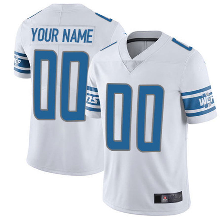 Custom1 Detroit Lions White Vapor Untouchable Player Limited Jersey1 Stitched American Football Jerseys