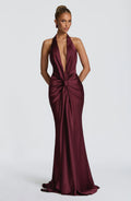 Linette Gown - Cherry Lacquer