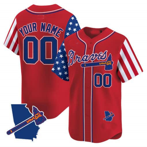 Custom A.Braves Independence Day Vapor Premier Limited V2 ��CStitched Baseball Jerseys