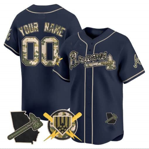 Custom A.Braves Armed Forces Day Vapor Premier Limited ��C All Stitched Baseball Jerseys