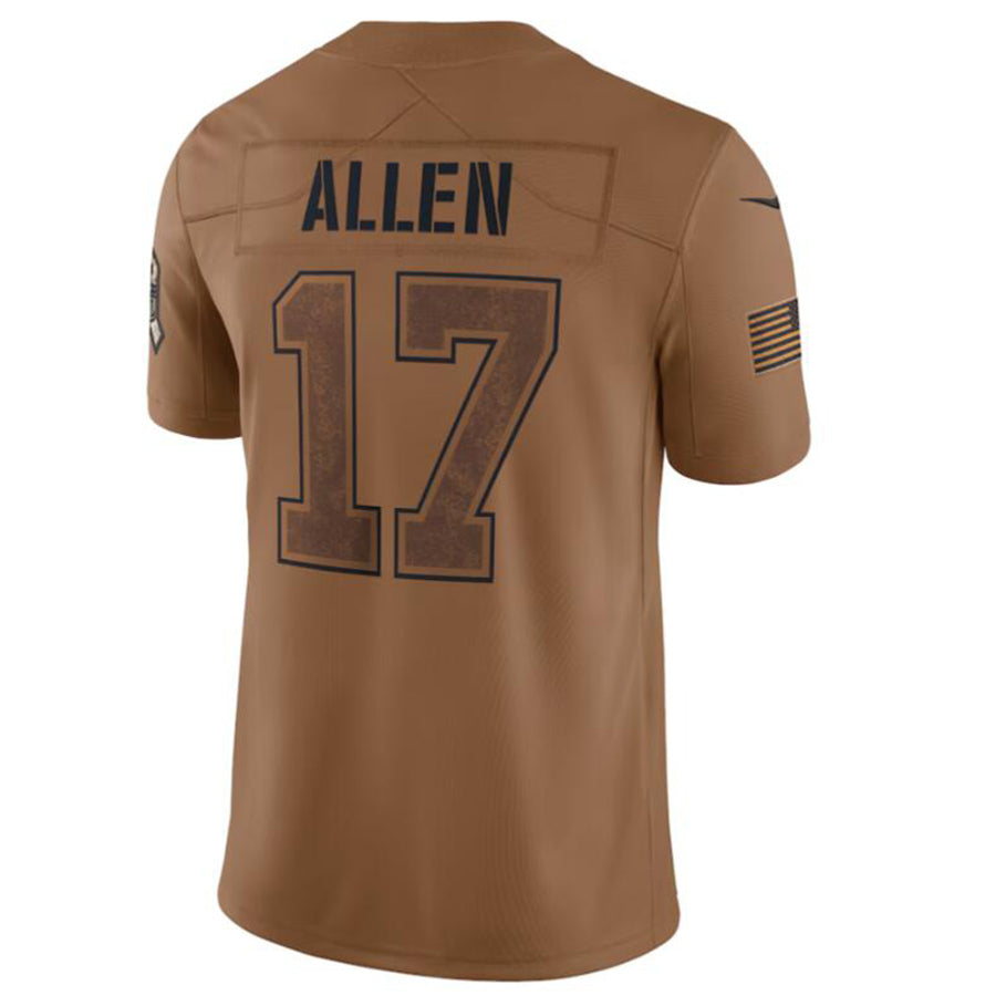 B.Bills #17 Josh Allen Player Brown Salute To Service Limited Jersey American Stitched Football Jerseys