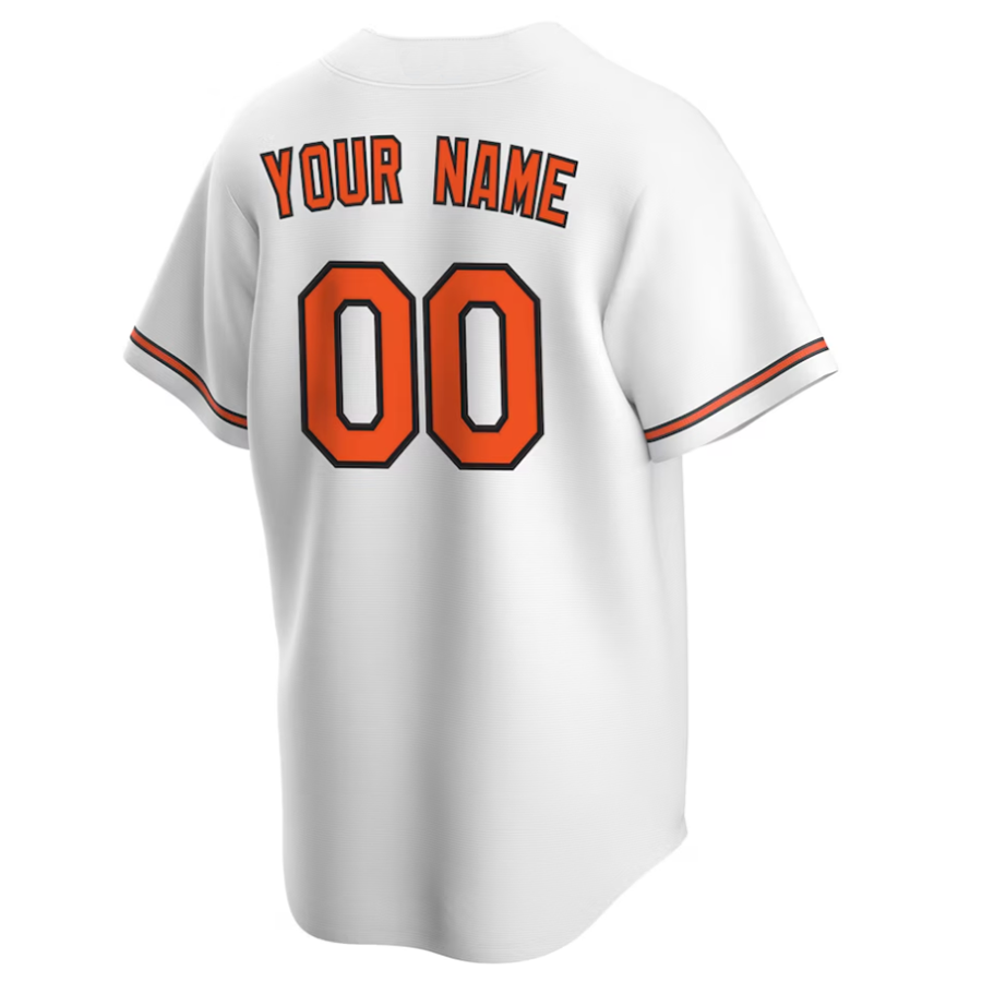 Custom B.Orioles White Home Replica Baseball Jerseys