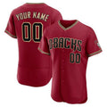 Custom A.Diamondbacks Red Elite Stitched Baseball Jerseys