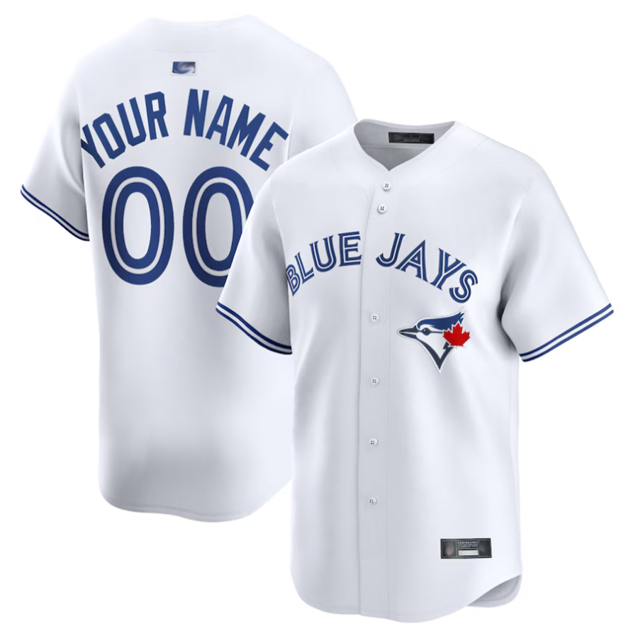 Custom T.Blue Jays White Home Limited Baseball Jerseys