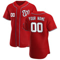 Custom W.Nationals Scarlet Home Limited Baseball Jerseys