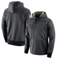 IN.Colts Gray Salute To Service Hoodies Game Player Football Jerseys