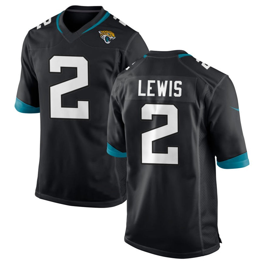 J.Jaguars #2 Jourdan Lewis Player Black Home Game Football Jerseys