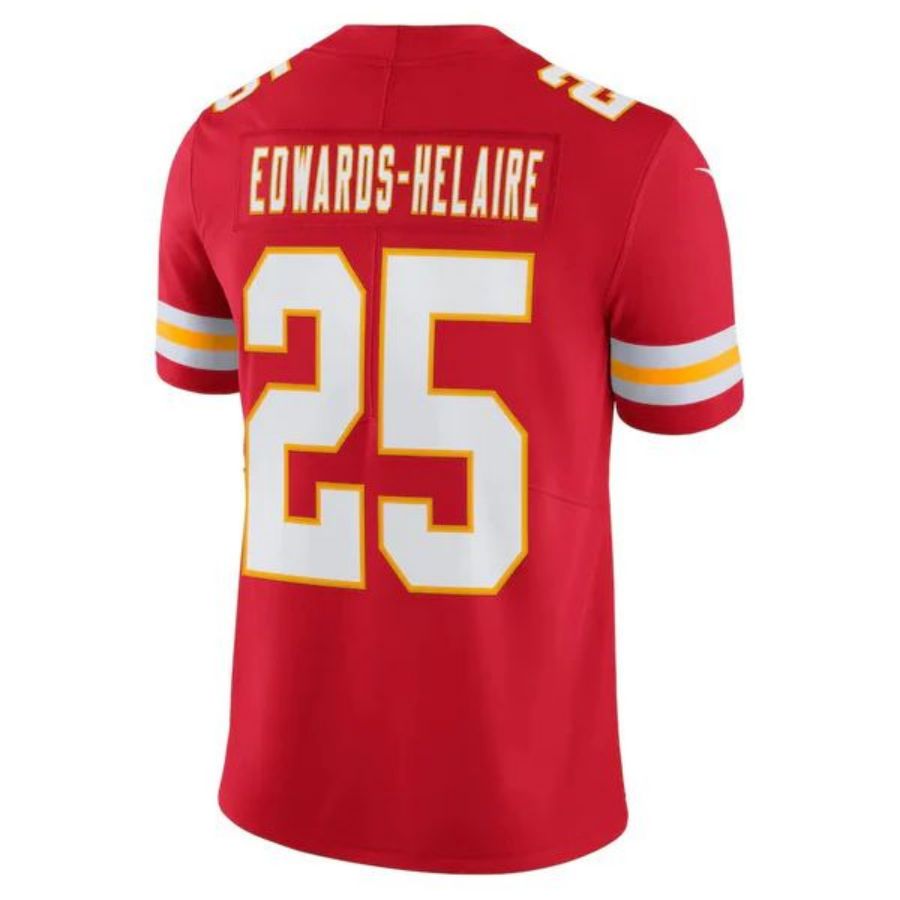 KC.Chiefs #25 Clyde Edwards-Helaire Player Red Vapor F.U.S.E. Limited Stitched Football Jerseys