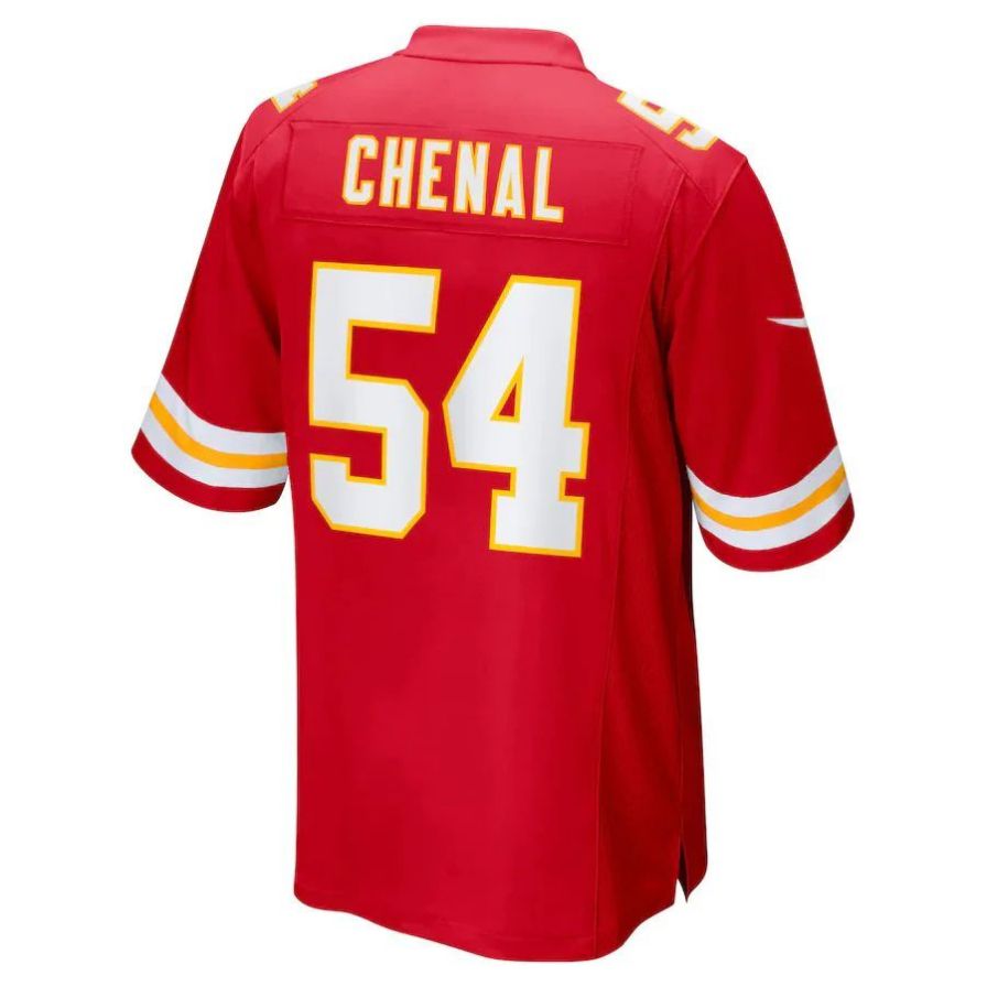 KC.Chiefs #54 Leo Chenal Player Red Home Game Stitched Football Jerseys