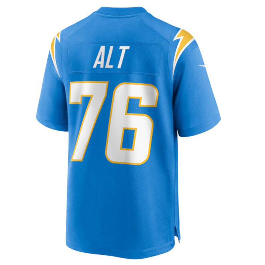 #76 Joe Alt Player LA.Chargers Powder Blue Game Stitched Football Jerseys