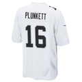 LV.Raiders #16 Jim Plunkett Player White Home Game Football Jerseys