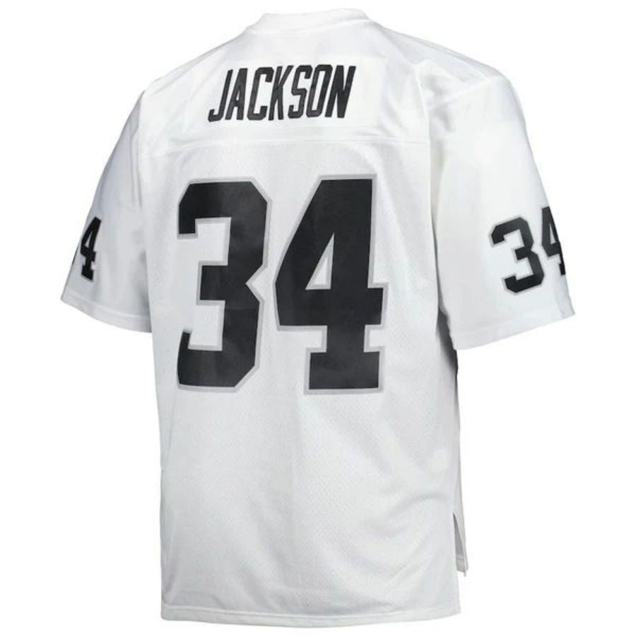 #34 Bo Jackson Player LV.Raiders White 1988 Retired Player Replica Jersey Stitched American Football Jerseys