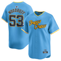M.Brewers #53 Brandon Woodruff Player Powder Blue City Connect Limited Baseball Jerseys