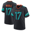 M.Dolphins #17 Jaylen Waddle Player Blue Rivalries Collection Game Football Jerseys