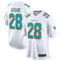 #28 Devon Achane M.Dolphins White Game Stitched Football Jerseys