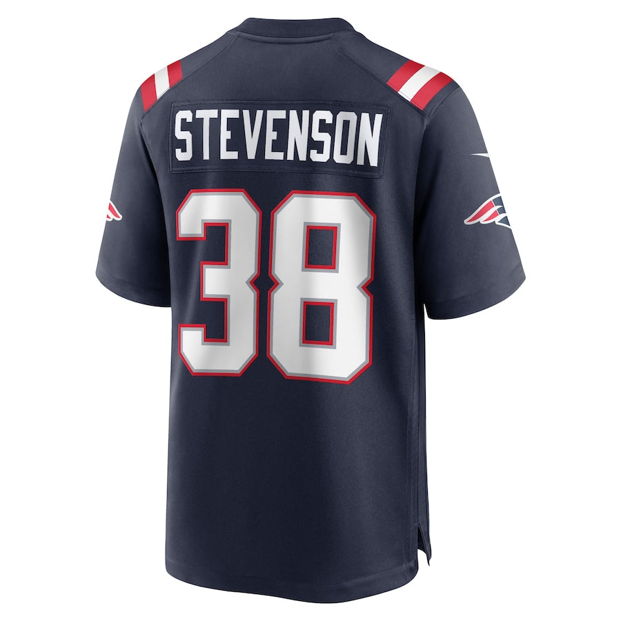 NE.Patriots #38 Rhamondre Stevenson Player Navy Home Game Football Jerseys