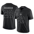 NO.Saints #22 Rashid Shaheed Player Black RFLCTV Limited Football Jerseys