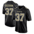 NO.Saints #37 Steve Gleason Player Carbon Black Fashion Game Football Jerseys