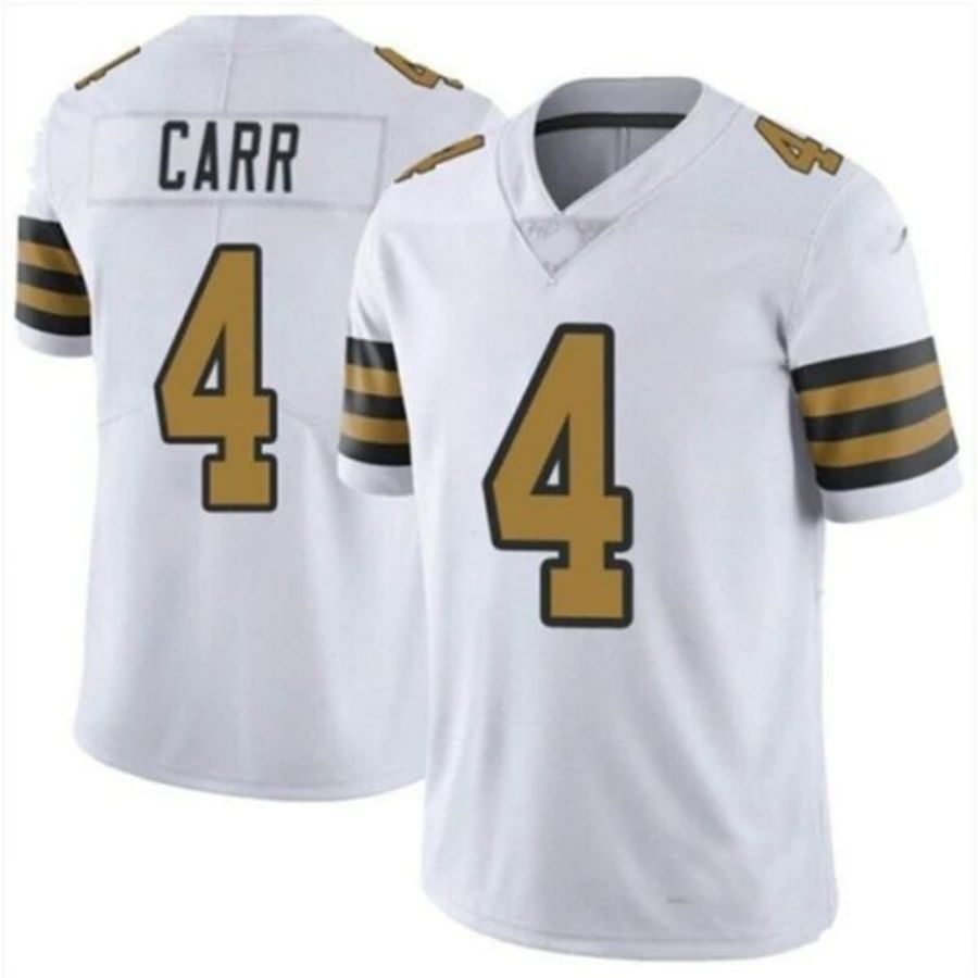 #4 Derek Carr Player NO.Saints White Vapor Limited Football Jerseys