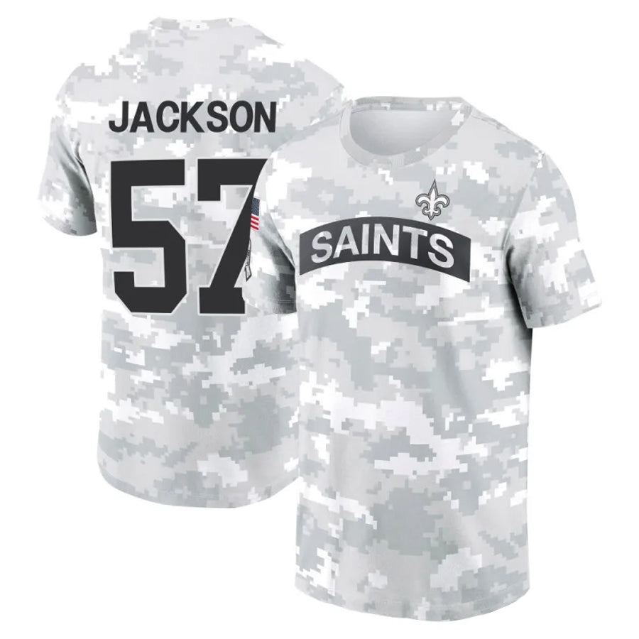 NO.Saints #57 Rickey Jackson Player Salute to Service Hoodies & T-Shirts Football Jerseys