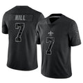 NO.Saints #7 Taysom Hill Player Black RFLCTV Limited Football Jerseys